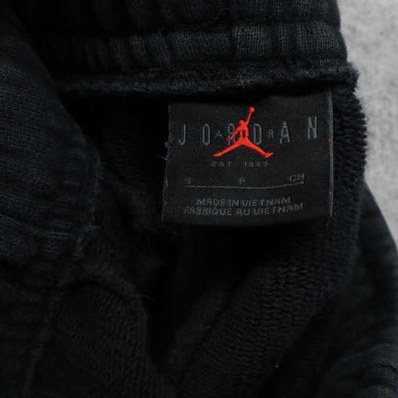 Nike Air Jordan Pants Mens Small Activewear Jogger Sweat Drawstring Lounge Black - Picture 3 of 10